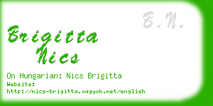 brigitta nics business card